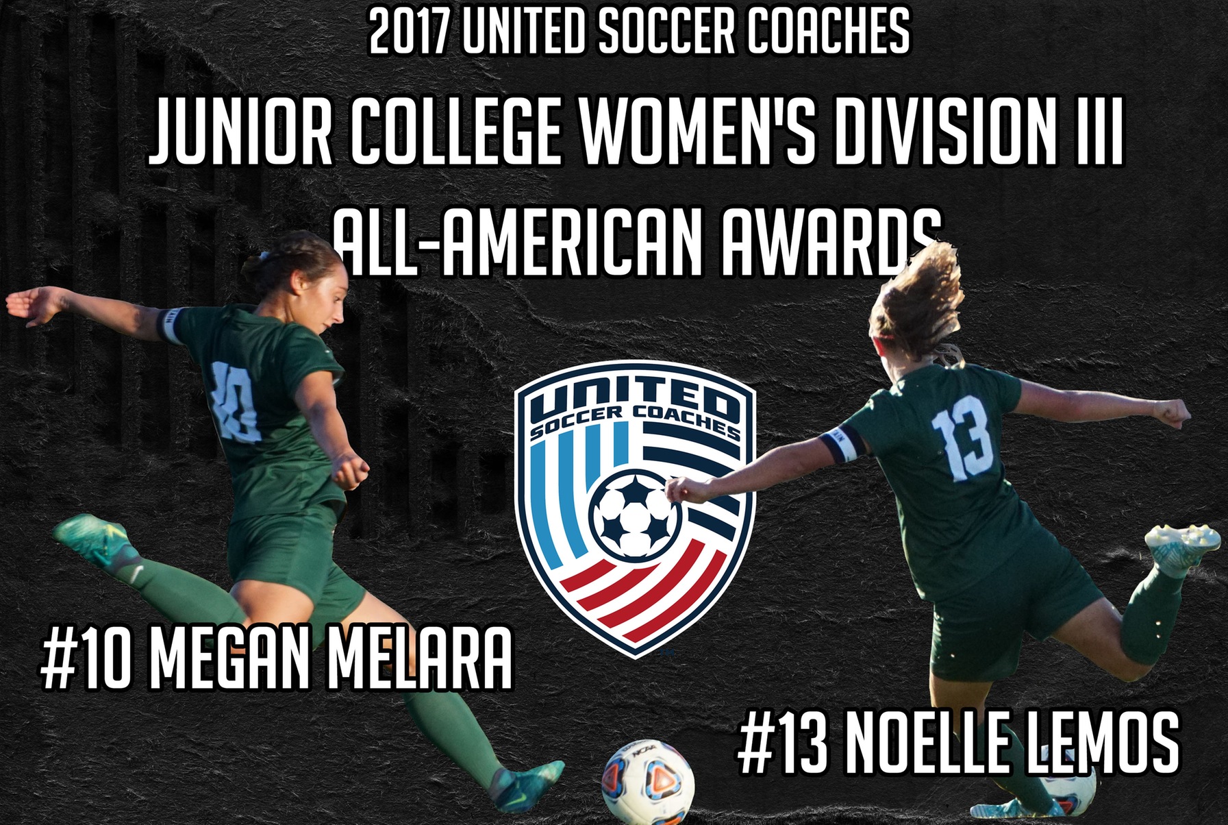 Lemos & Melara Named to United Soccer Coaches Junior College Women's Division III All-American Teams