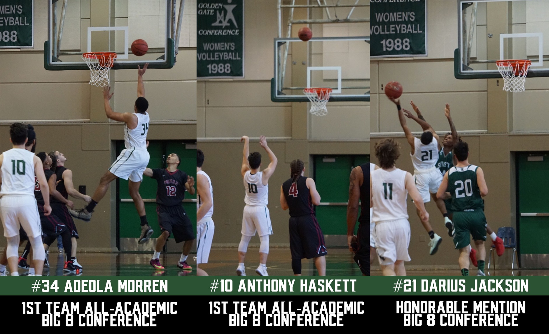 3 Men's Basketball players named to Big 8 Conference Teams