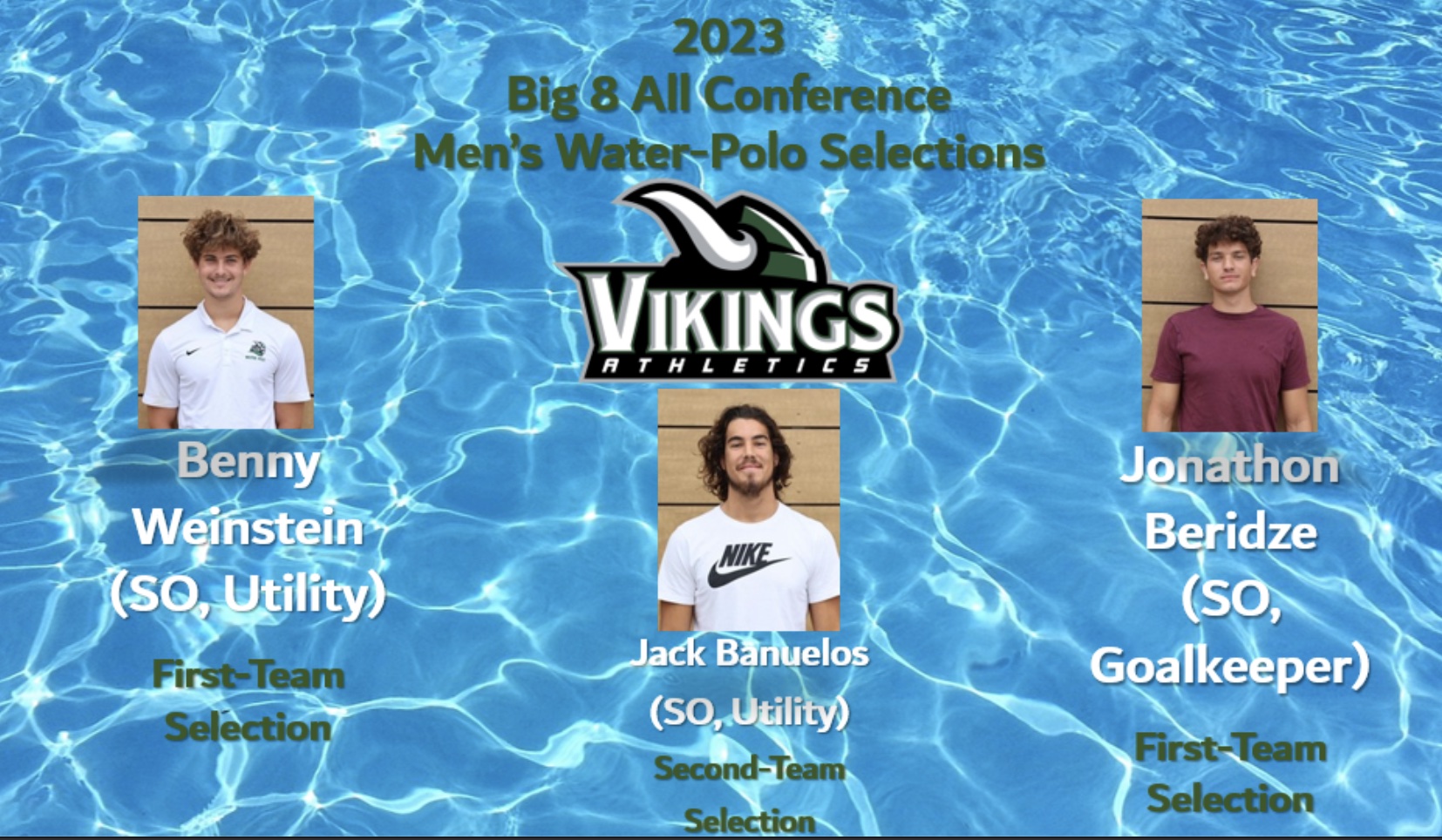 Men's Water Polo has 3 players receive honors for the 2023-2024 campaign