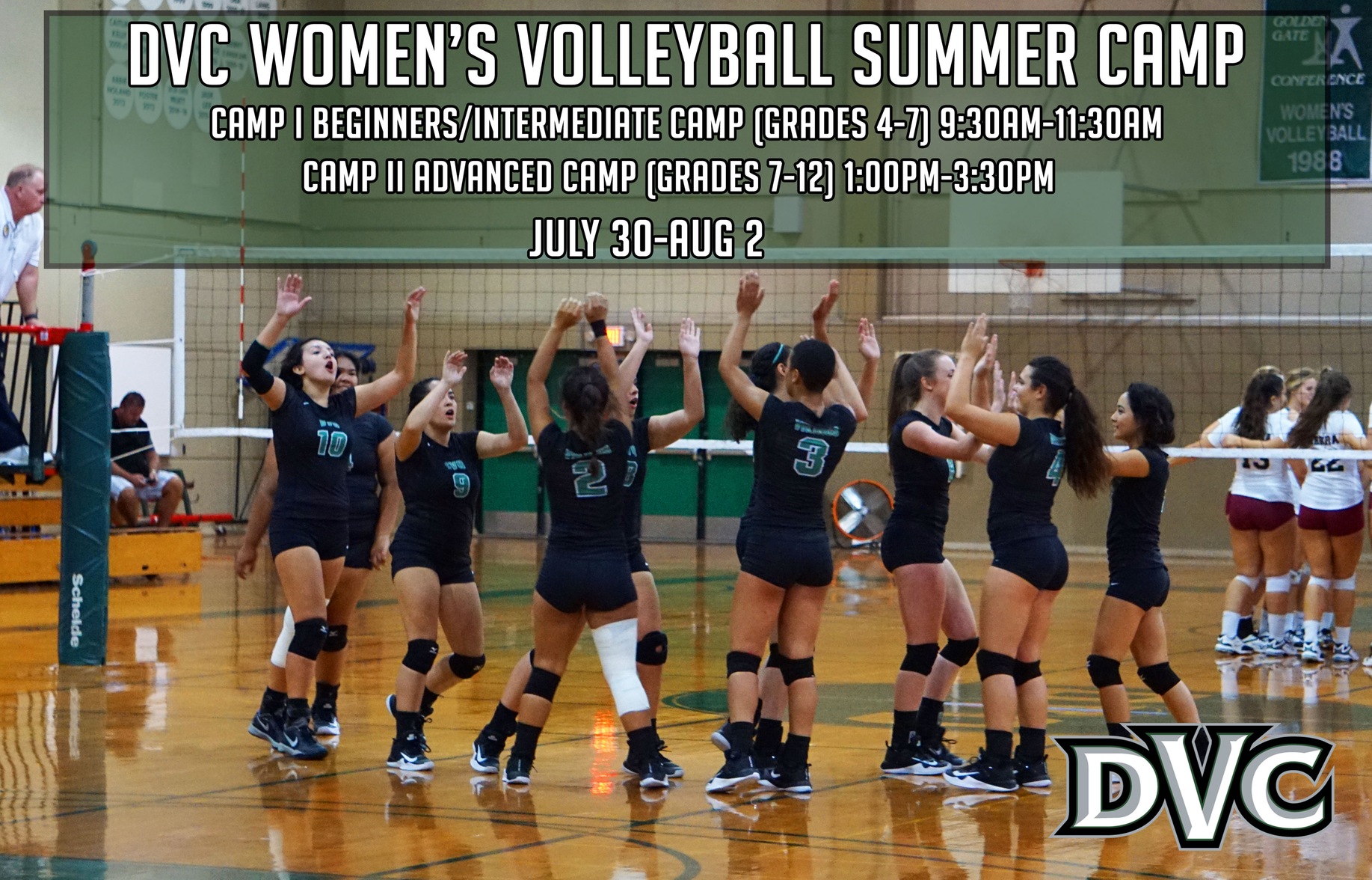 DVC Women's Volleyball Summer Camp July 30-Aug 2